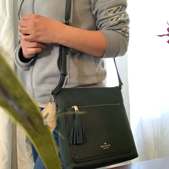 New Kate spade dark green crossbody - Picture 2 of 8